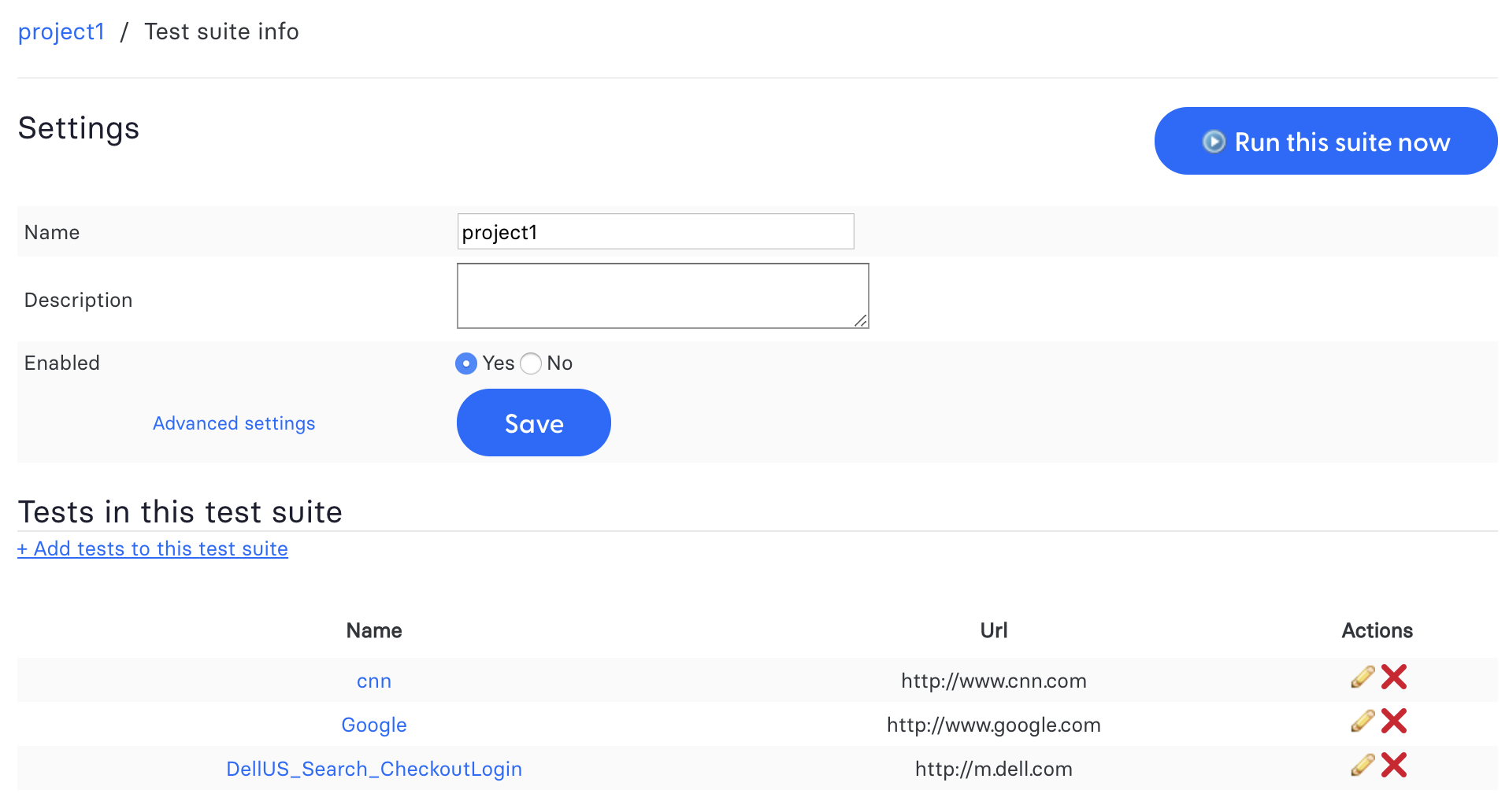 Selenium IDE project