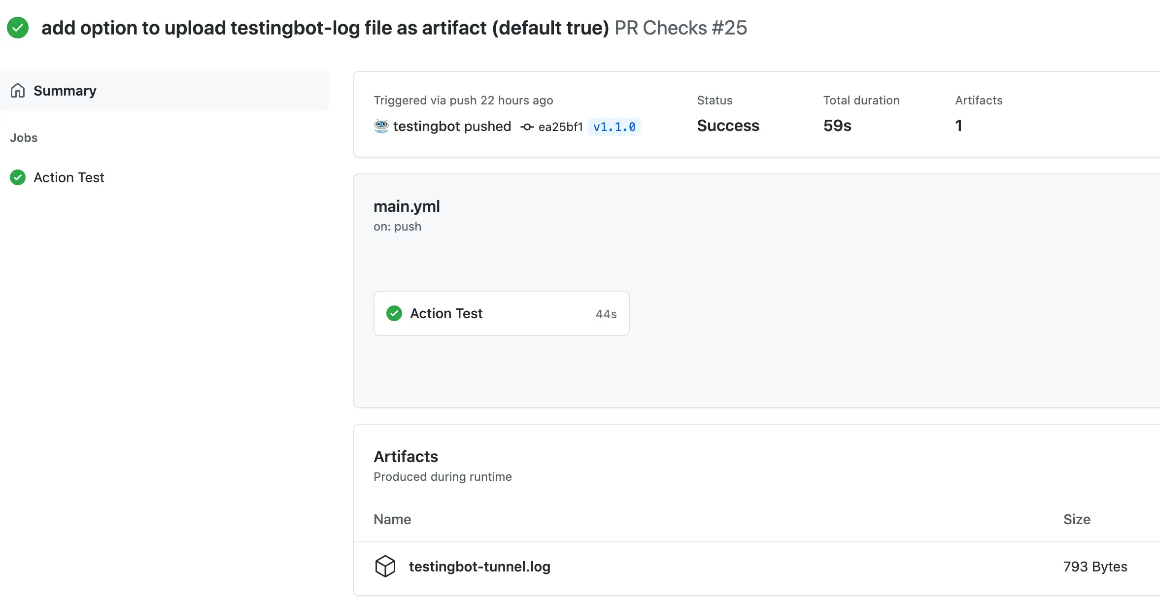 GitHub Artifact