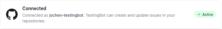 GitHub connected to TestingBot
