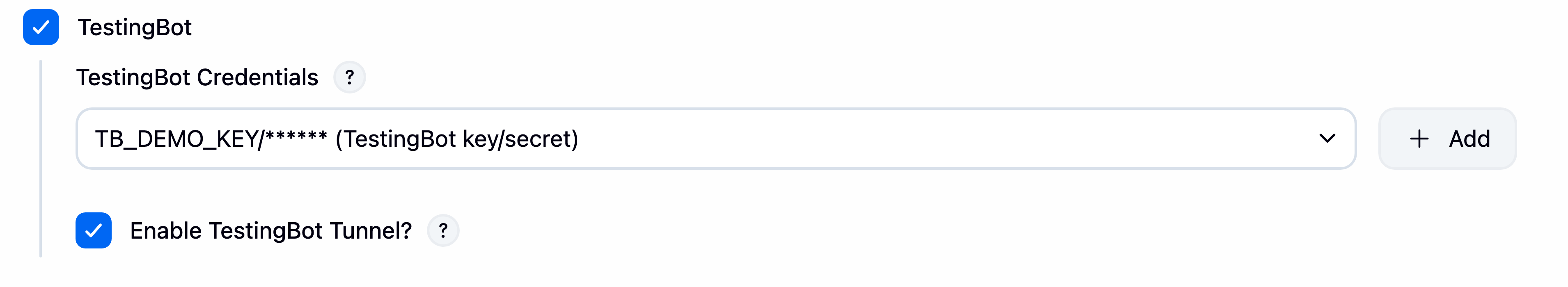 TestingBot Build Environment option in a Jenkins job