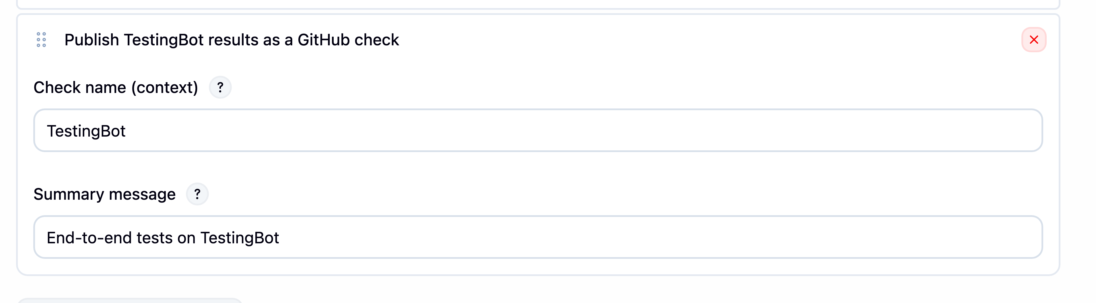 TestingBot results published as a GitHub check