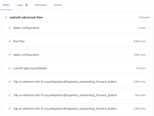 Maestro test results on TestingBot