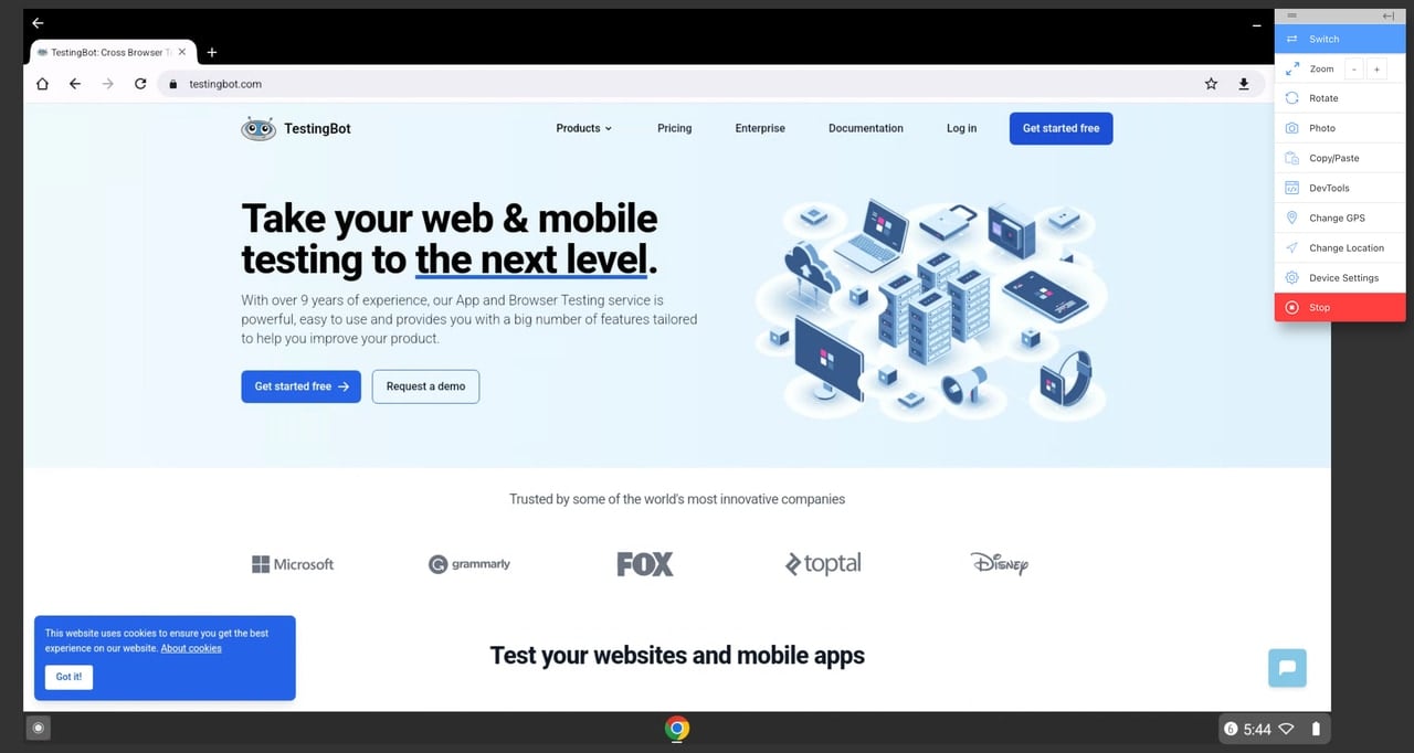 Test on ChromeOS