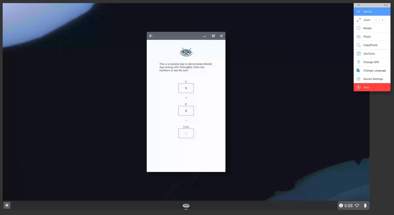 Test an app on ChromeOS